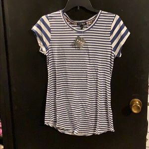 Striped blue and white blouse